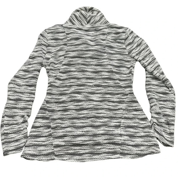 Anthropologie Saturday Sunday Sidewinder sweater jacket. Size SP. Gray/white. - Picture 2 of 9